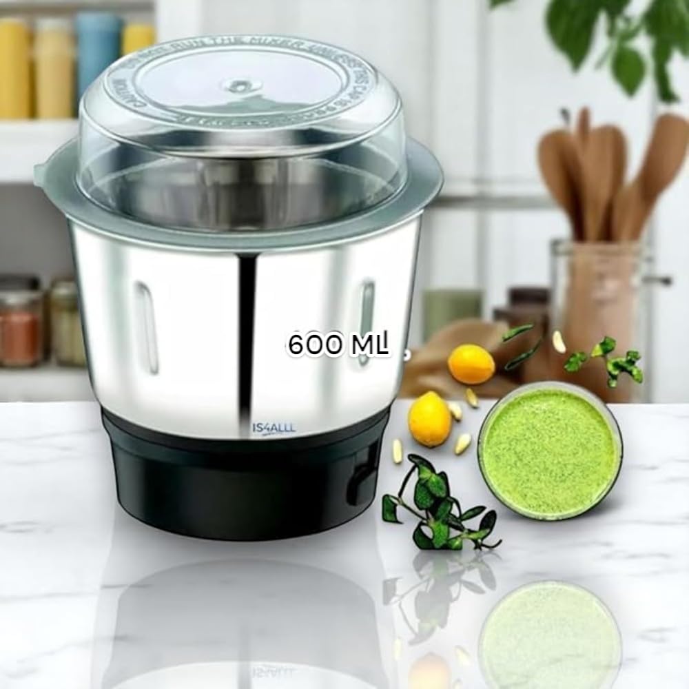 Chutney Jar(Heavy) for Bajaj/Preethi/Prestige/Morphy Richards/Sumeet/Ganga/Orient/Usha/Crompton/Life Long Mixer Grinders (600 ml, Steel)-image-13