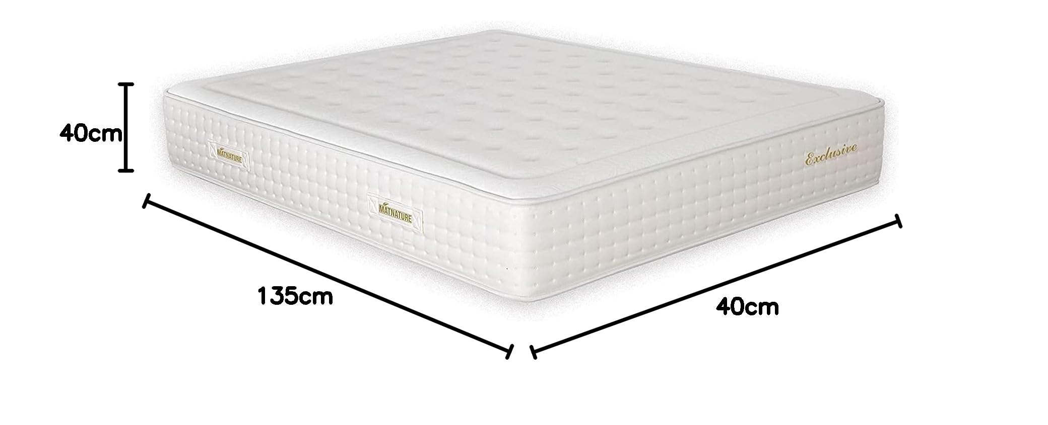 Matnature | Exclusive | Colchón 1200 Muelles Ensacados | Altura 32 cm | Viscosoft Indeformable y Reversible | Firmeza y Adaptabilidad Premium | Tejido Antideslizante (135 x 190 cm)