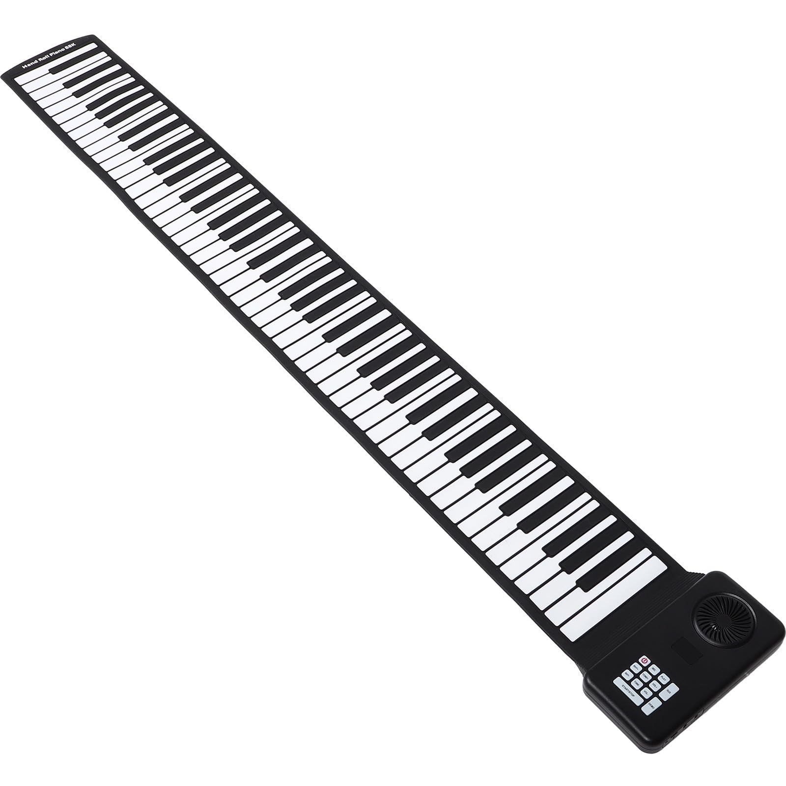 Operitacx Pianoforte Alimentazione a Batteria con Altoparlante Integrato Elettronico Pieghevole a 88 Tasti in Silicone Tastiera Portatile per Principianti per Viaggi