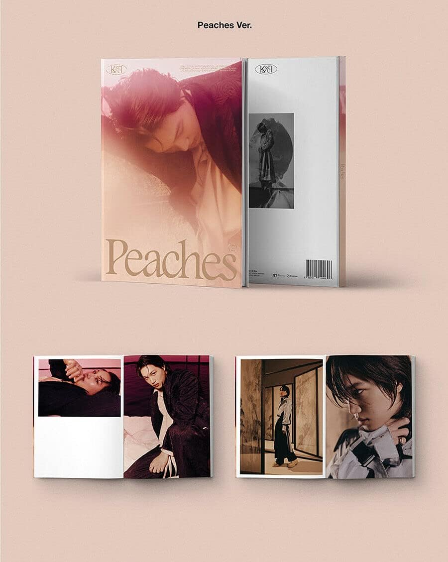 EXO KAI [ PEACHES ] 2nd Mini Album ( PHOTO BOOK 2 Ver SET. ) 2 CD+2 FOLDED POSTER+2 Photo Book+2 Post Card+Memory Film(Peaches Ver ONLY)+Polaroid(Kisses Ver ONLY)+ETC+4 EXO STORE GIFT CARD
