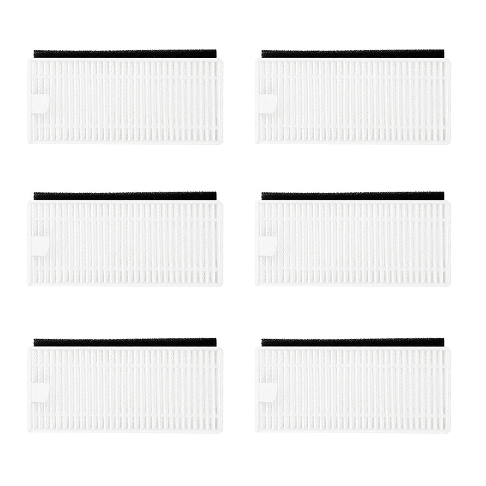Replacement Spare Parts Accessories Kit Hepa Filter Side Brush Main Brush Roller Compatible for MOOSOO MT501 MT710 MT720 Robot Vacuum Cleaner (6 Hepa Filters)