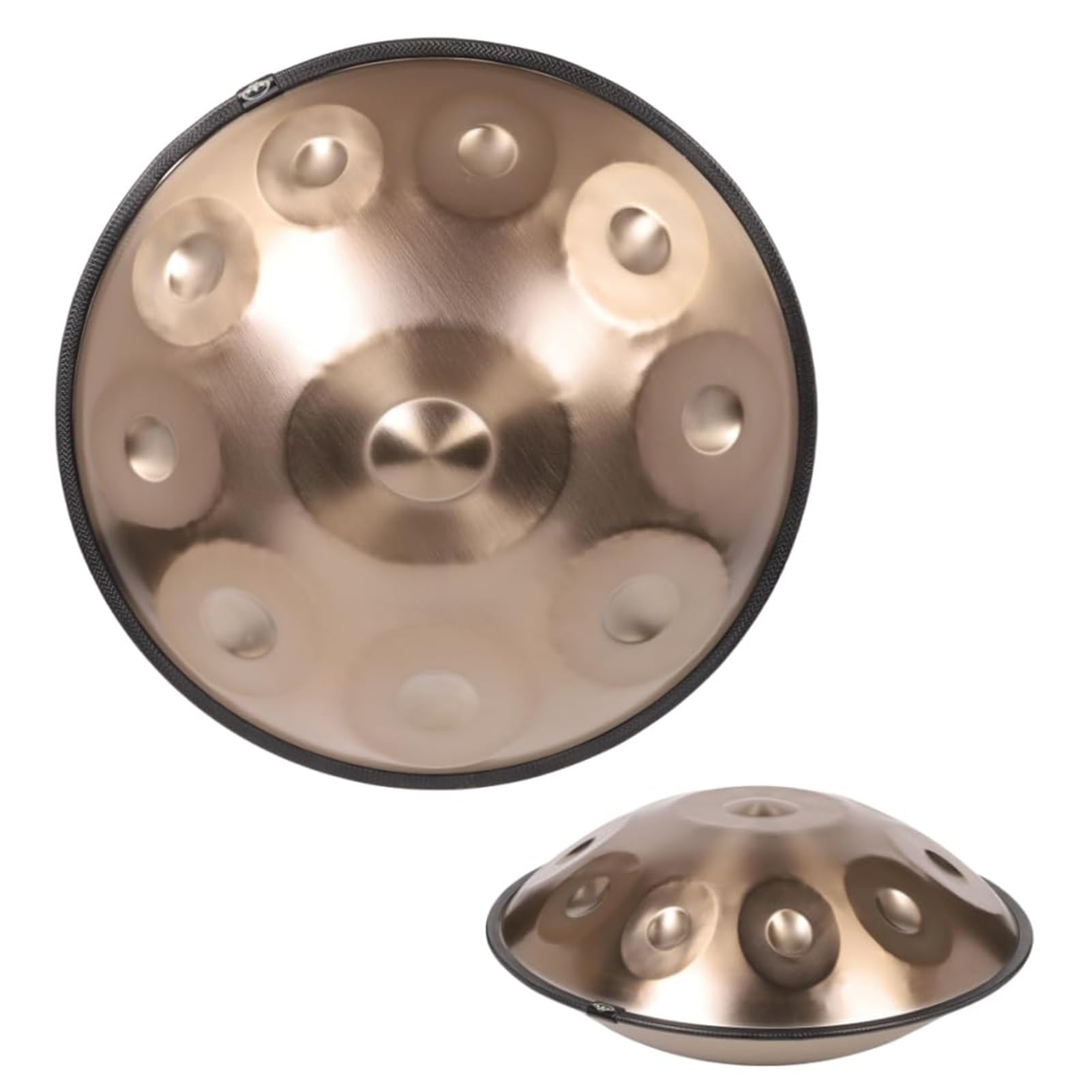 Handpan Drum - Tambor De Mano - Steel Hand Drums, Instrumento De Percusión De Tambor Handpan De 22 Pulgadas Tambor De Mano De Acero - Tambor De Mano En Re Menor Kurdo, Tambores Handpan 440 Hz(A,9Notes