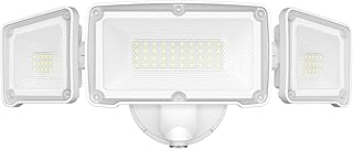 GLORIOUS-LITE 35W LED Dusk to Dawn Security Lights, 3500LM Exterior Flood Lights, IP65 Waterproof Outdoor 3 Adjustable Heads Photocell Lights Fixture, 5500K Daylight Floodlight for Garage, Patio, Yard