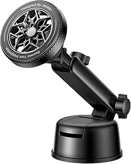 Next Store Magnetic Phone Holder for Car – 360 Degree Rotation for Perfect Viewing Angle, Strong N52 Magnet and Super Stability, High Quality and Stable Suction Cup with Car Frame Design