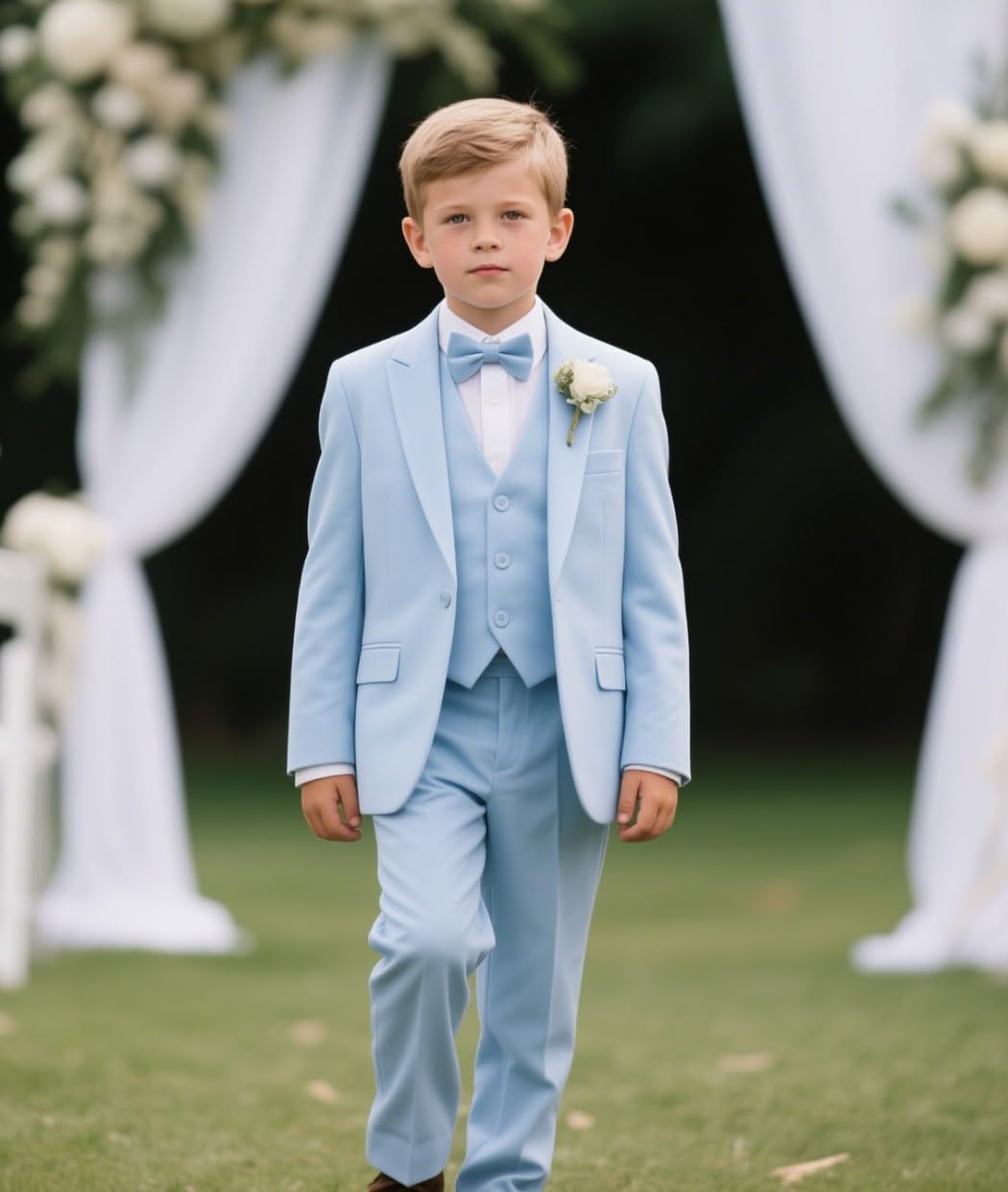 Jungenanzug, Smoking, formelle Seite, 3-teilig, für Hochzeit, Abschlussball, einfarbig, 3–16 Jahre