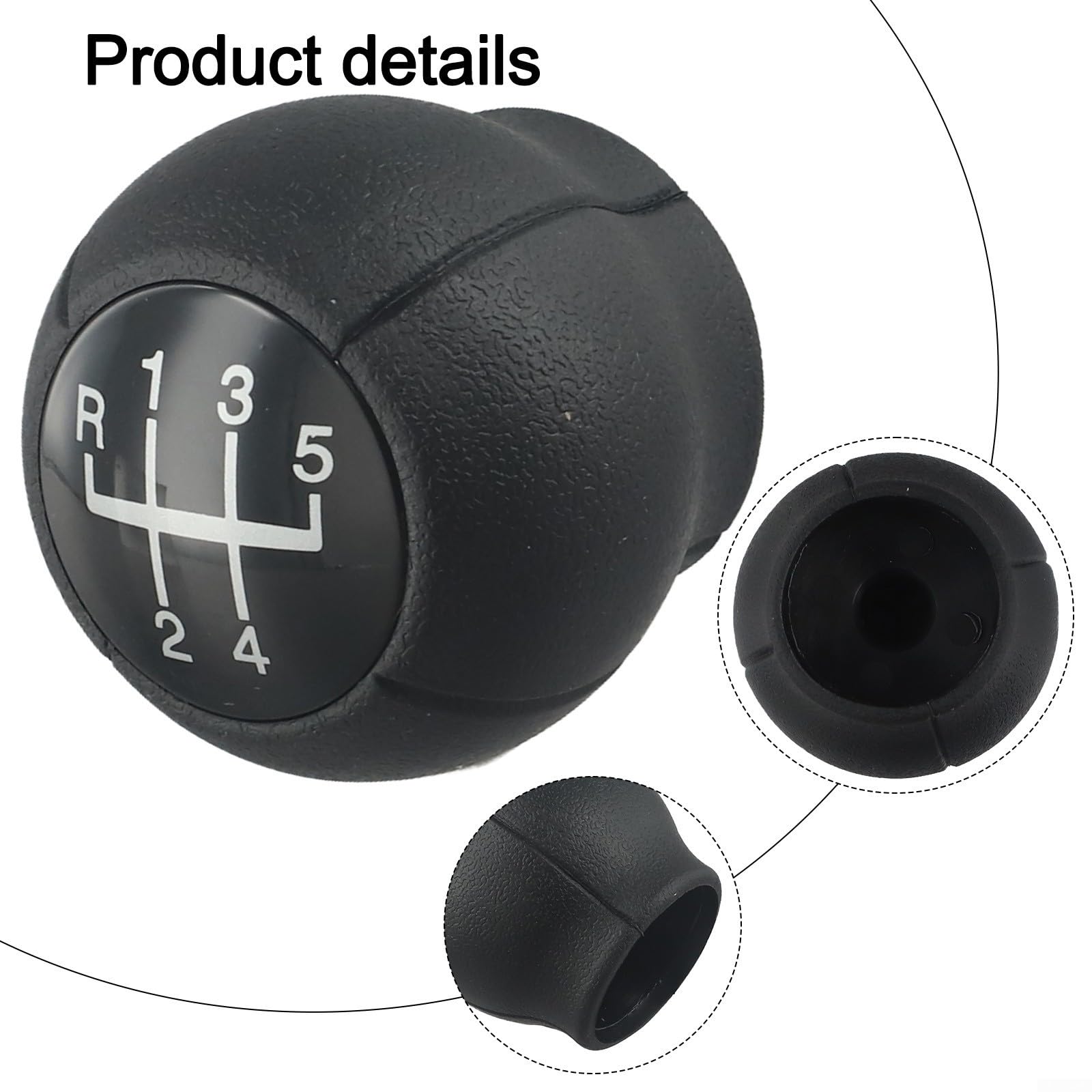Pommeau De Levier De Vitesse 5 Vitesses Compatible Opel Corsa C, Tigra B, Combo C - Cuir PU Et ABS
