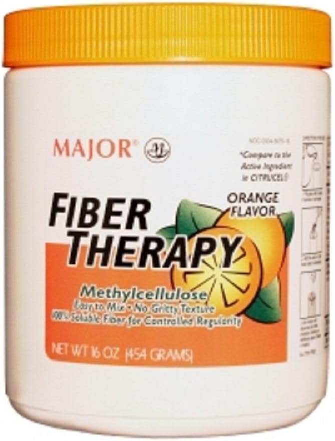 Fiber Therapy Fiber Supplement Orange Powder 16 oz