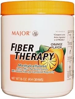 Fiber Therapy - Fiber Supplement - Orange Powder - 16 oz. - Methylcellulose
