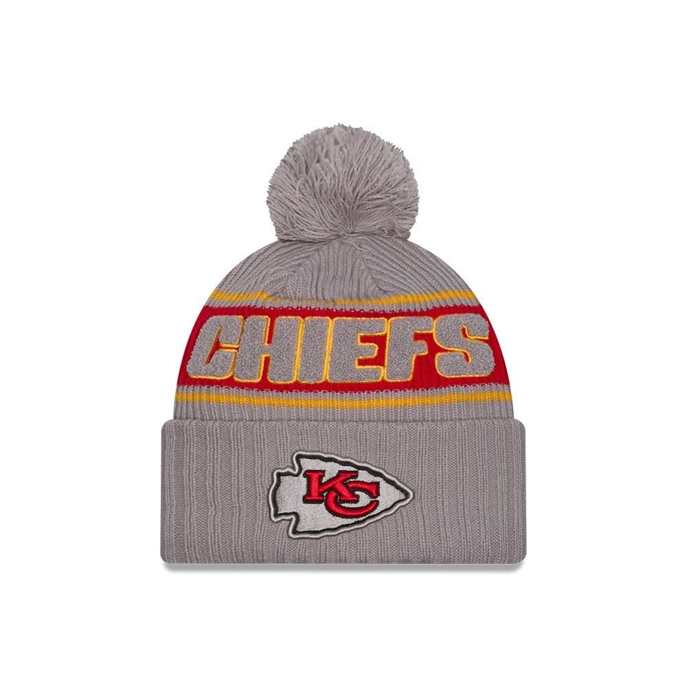 New Era NFL Bobble hat Sideline 2024 American Football Team Logo Beanie Winter hat Grey
