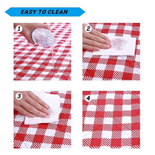 JEAOUIA Large Picnic Blankets Waterproof Foldable - Large Beach Blanket for Hiking Grass Travelling - Washable Lightweight Picnic Mat for Outdoor Camping