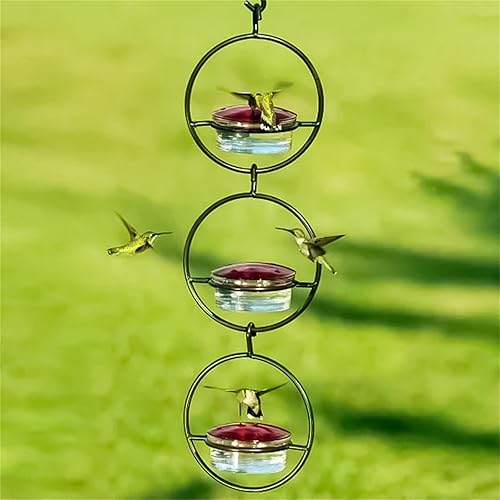 Miniatura 4 de Glass Hummingbird Feeders, Hummingbird Feeders for Outdoors Hanging, Beautiful Circular Hanging Hummingbird Feeder, Outdoor Hanging Humming Bird
