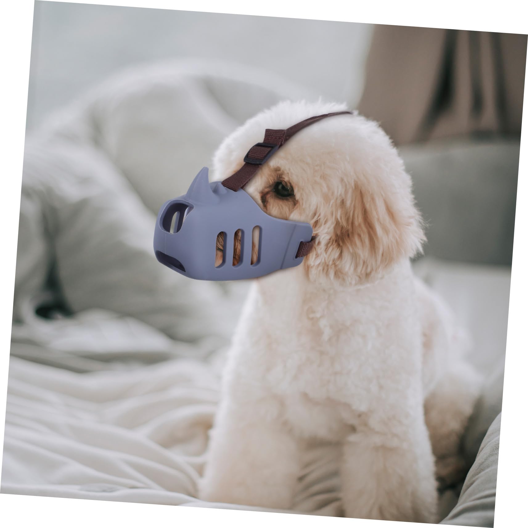Milisten 3pezzi Museruola per Cani di Piccola Museruola Antiabbaio Regolabile Copri Bocca per Animali Domestici in Silicone per Toelettatura Antimasticazione per Cani