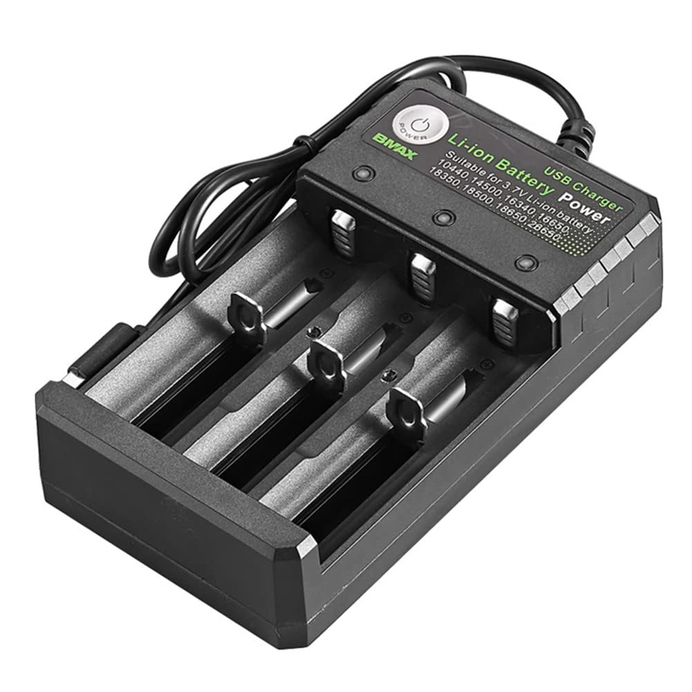 Li-ion 18650 Smart USB Battery Charger 3 Slots for More Lithium Batteries Accessory