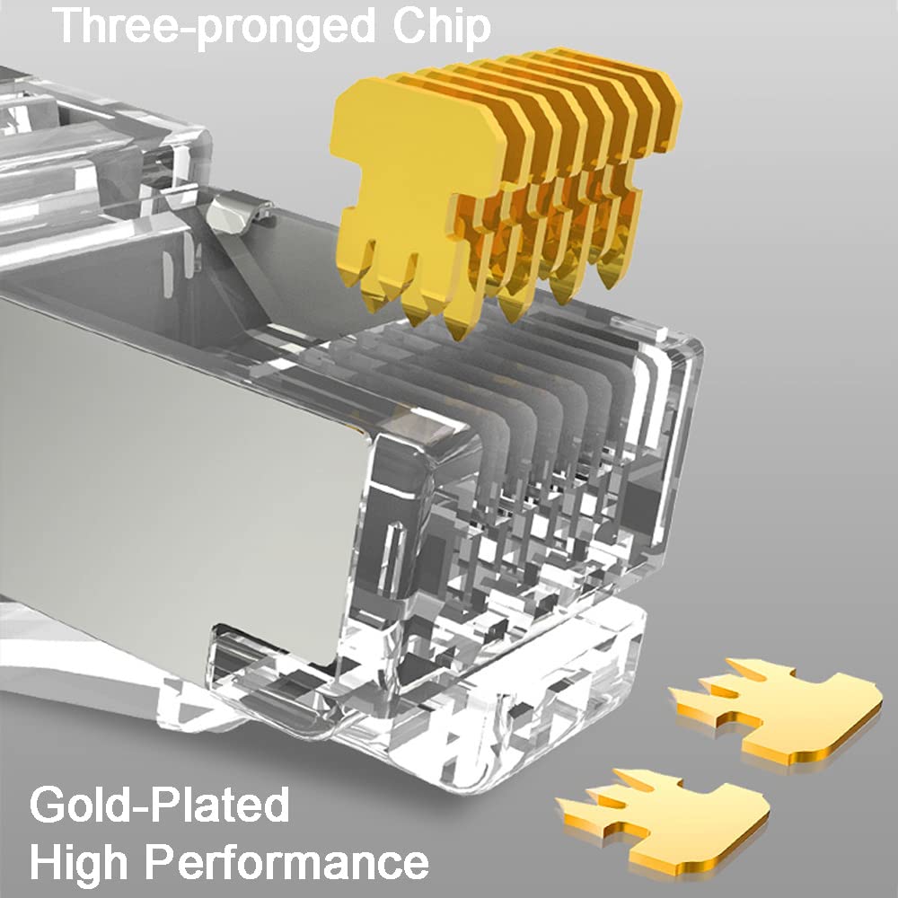 50 Connettori RJ45 Cat6 Schermati - Spine Modulari FTP 8P8C Per Cavi Di Rete - Foto 10