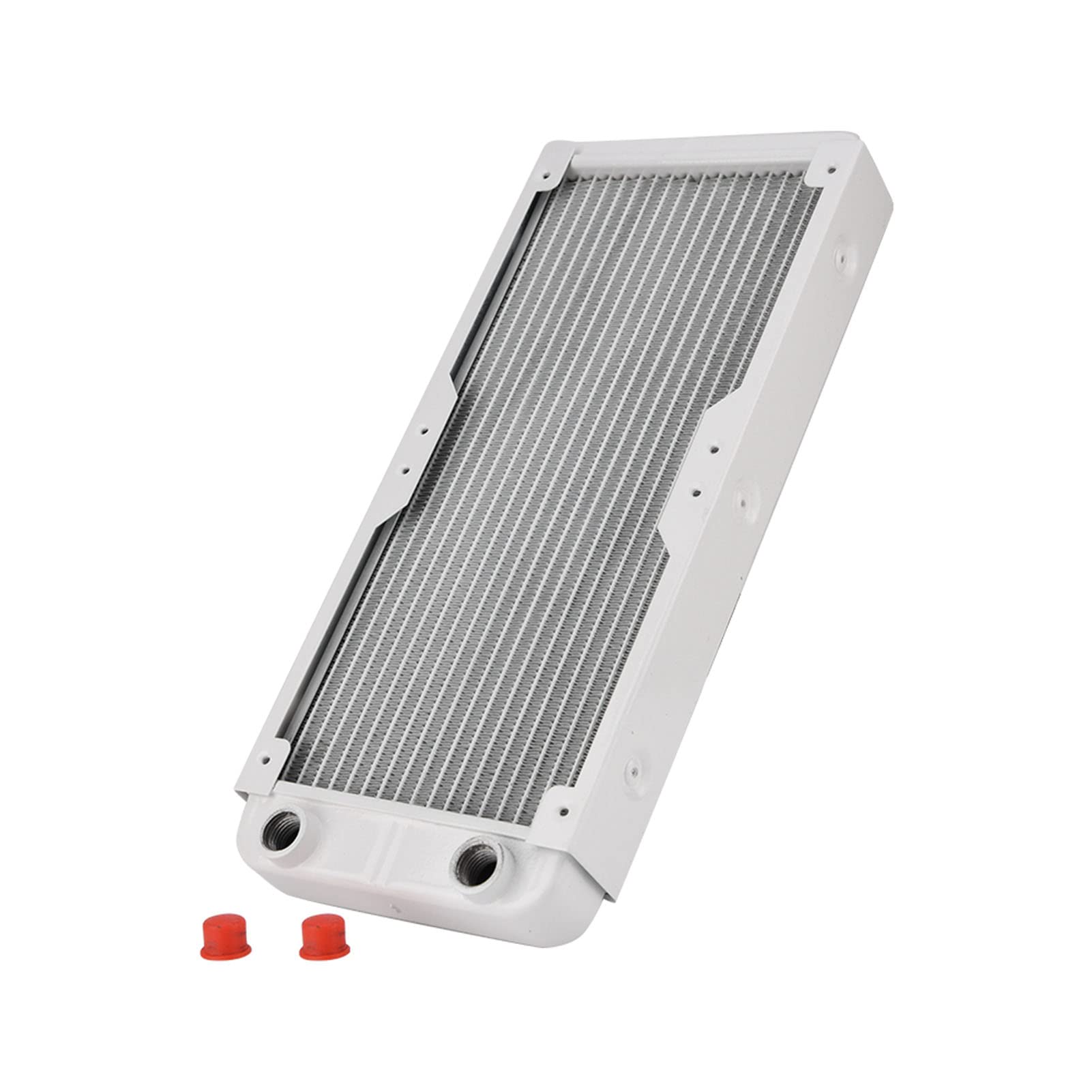 KIMISS Radiateur de Refroidissement par Eau en Aluminium - Dissipateur de Chaleur Blanc pour Ordinateur (240mm)