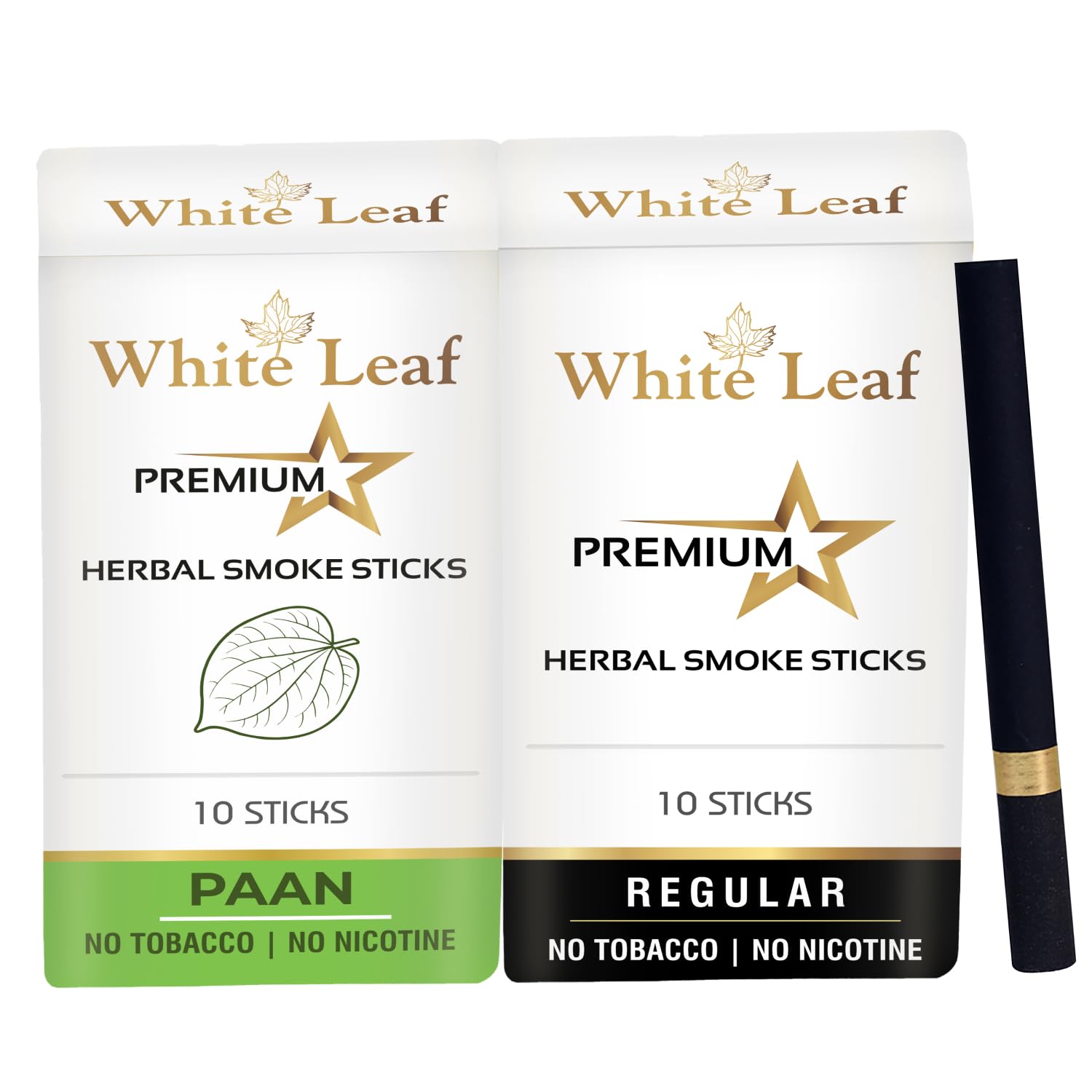 White Leaf Natural Herbal Cigarettes Paan, Regular Flavour (20 Sticks) 100% Tobacco-Free and Nicotine-Free With Ayurvedic Herbs Clove, Tulsi, and More | Free From Additives and Chemicals-image-49