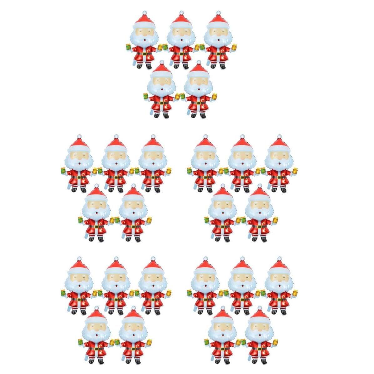 25 Pezzi Pallone di Babbo Natale in Alluminio per Feste di Natale