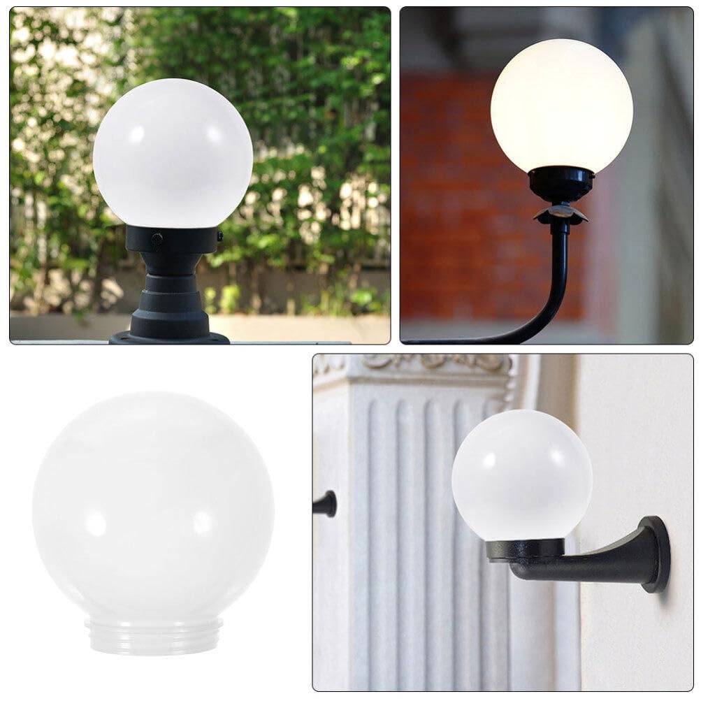Globe Abat-jour Blanc 5,5cm - Remplacement Pour Lampe Pendentif Ou Applique - Verre Boule Ronde