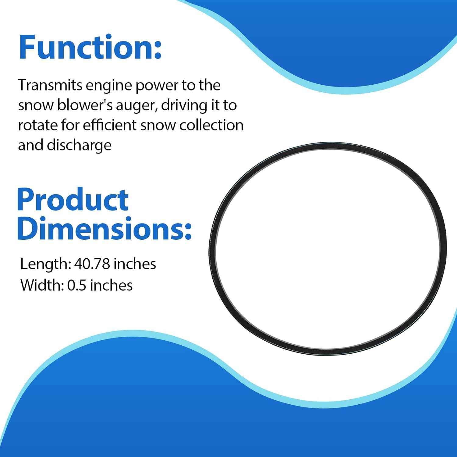 Drive V-Belt Set Fits for Ariens Deluxe 24"-30" Deluxe Track 24"-30" Platinum 24" and 30" Series Snowblowers Replaces 07200536