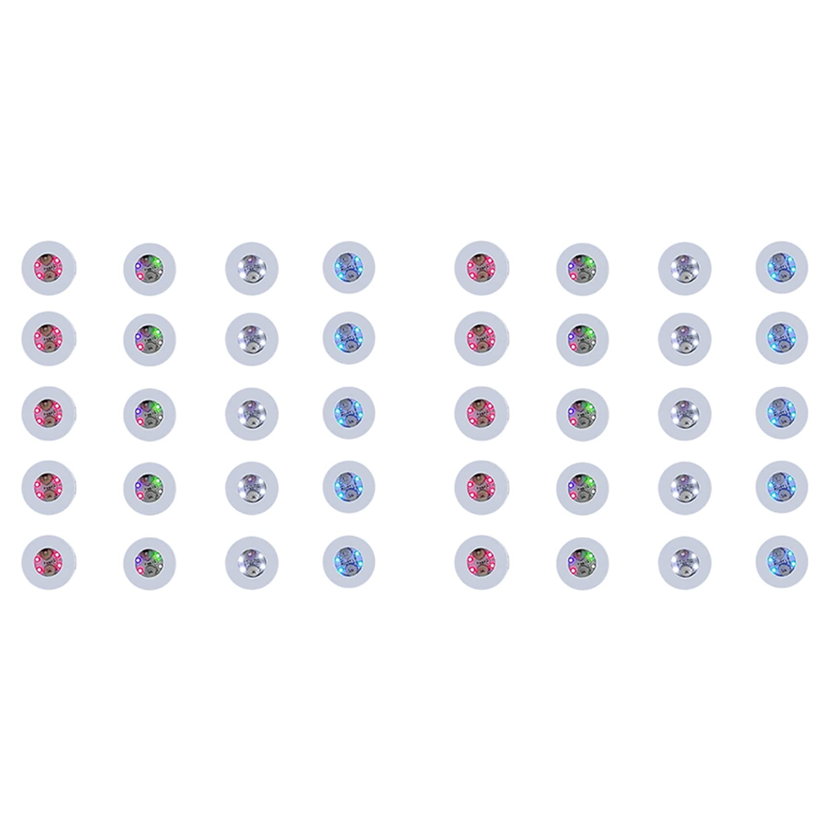 Hndhbfgrt 50 Pcs LED Coaster Round Flash Cup Mat Sticker Lights for Wine Liquor Bottle, Drinks Party, Bar Party