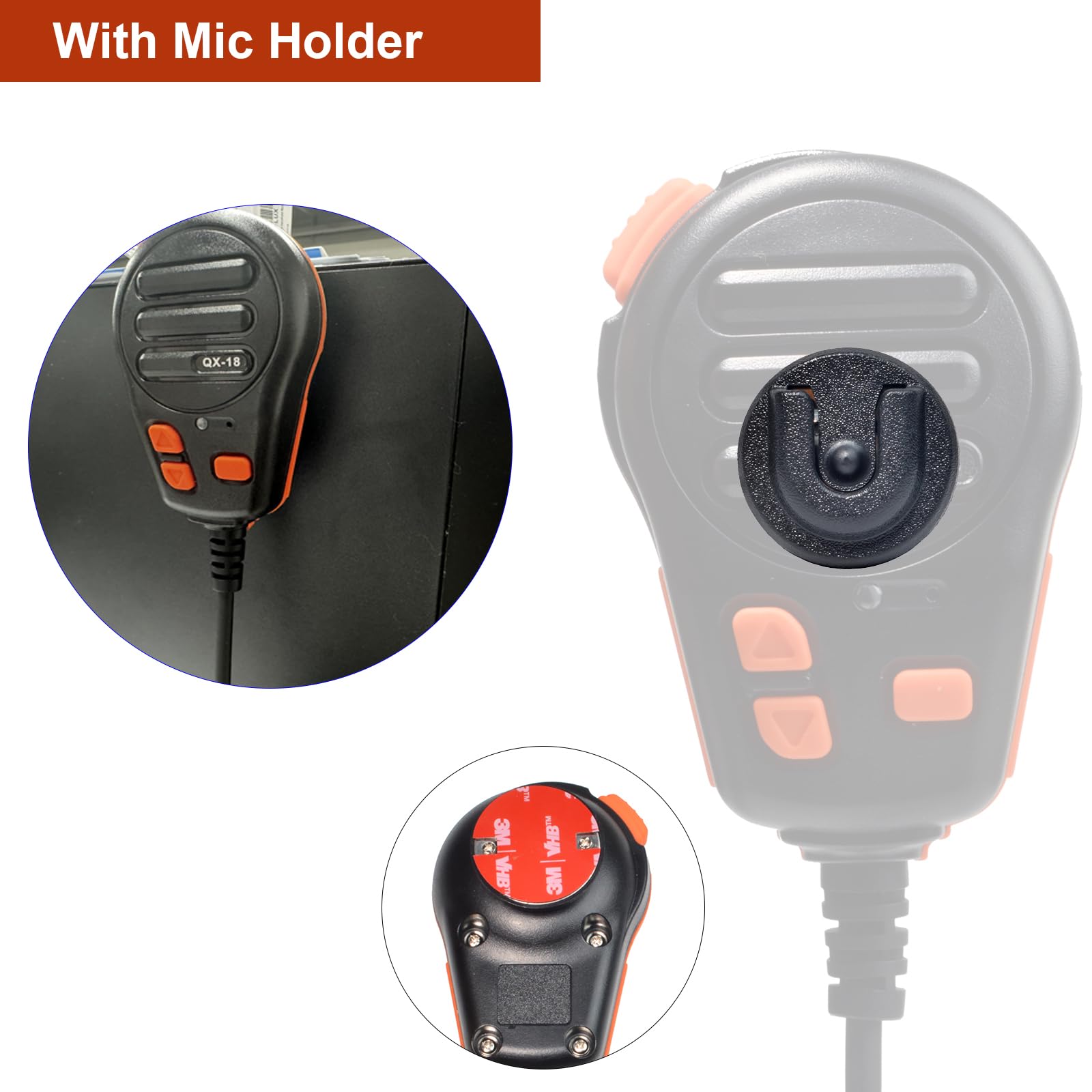 QX-18A Microphone USB-A, Micro PTT et clé programmable | pour simulateur de camion américain, PC, ordinateur portable, jeu PC avec support de microphone et logiciel de
