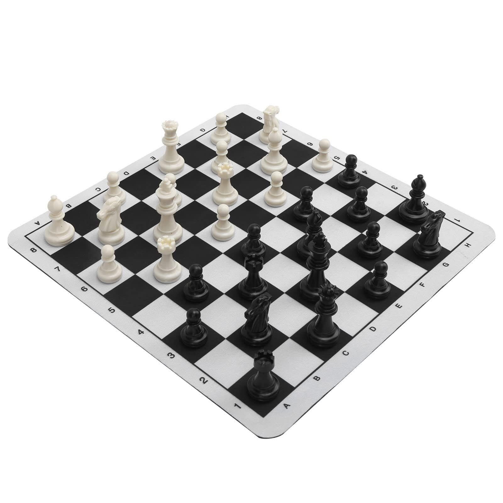 Set di scacchi standard internazionaleScacchiera in pelle | Portatile pieghevole e adatto for giochi e attività ricreative in famiglia all'aperto