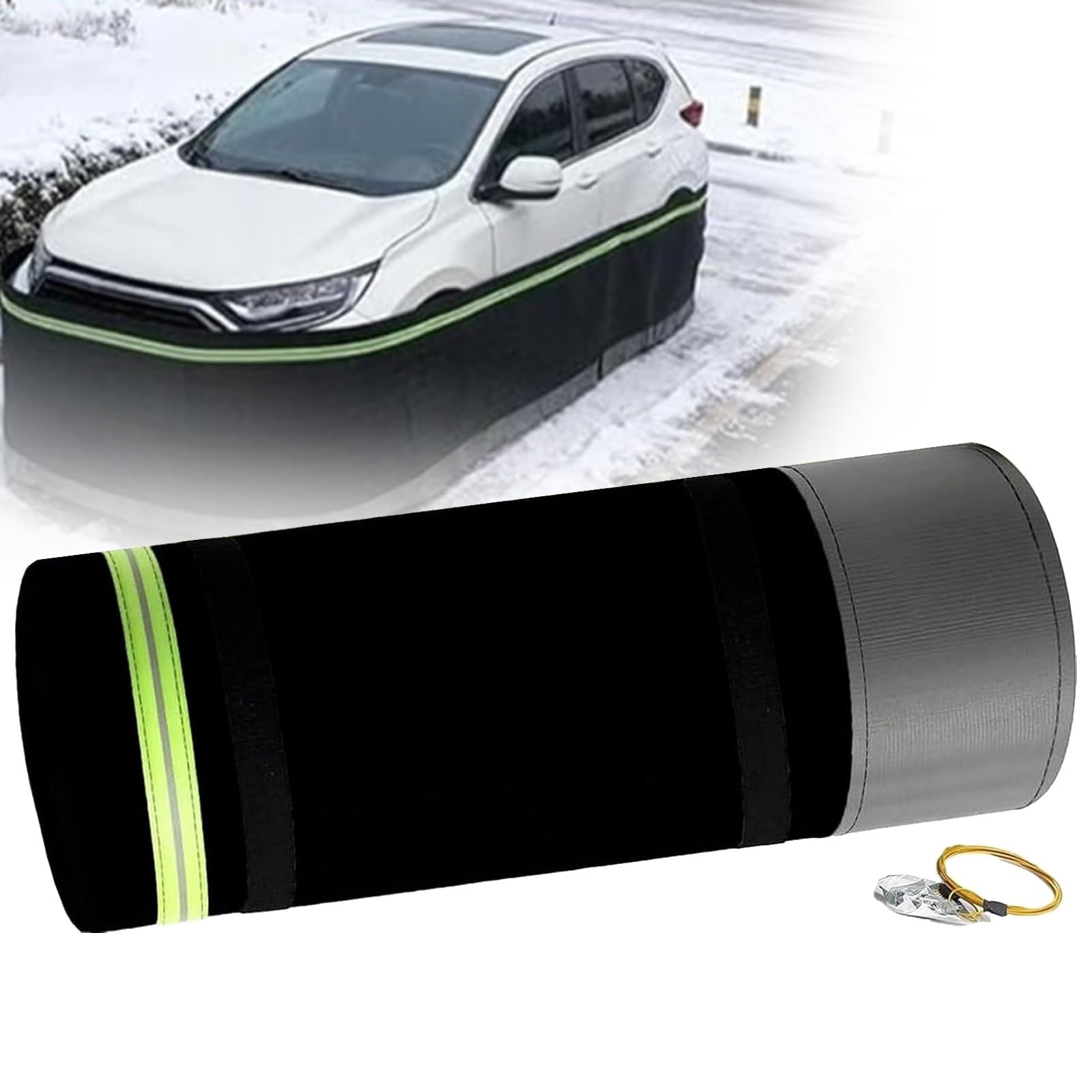 Wohnwagen Abdeckung, Schutzhülle für Wohnmobil, wetterfest und atmungsaktiv, UV-beständig, reißfest und wetterfest, Hagelschutzplane für Winter & Sommer(H 2.6FT,L 59 FT)