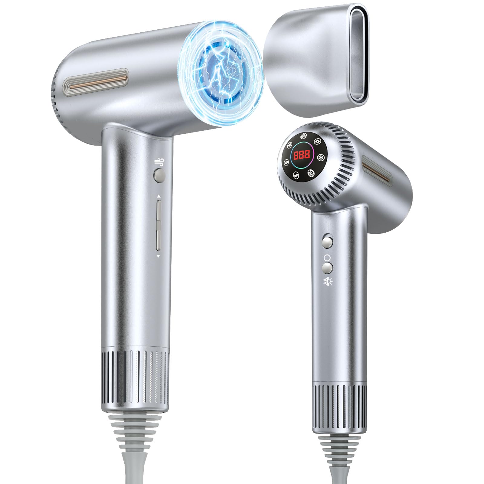 Siaviala Hair Dryer Blow Dryer- Upgraded 110000 RPM Fast Drying Ion Blow Hair Dryers for Straight Curly Hair 3 Speed/3 Heat with Cool Mode- Compact Lightweight Hair Blow Dryer for Travel Home Salon-G