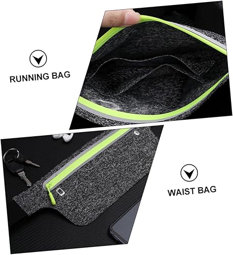Miniatura 6 de YARNOW Running Waist Bag for Phones Up to Reflective Multifunctional Outdoor Pouch with Zipper Sweat-resistant Nylon Fitness Belt for Men and Women