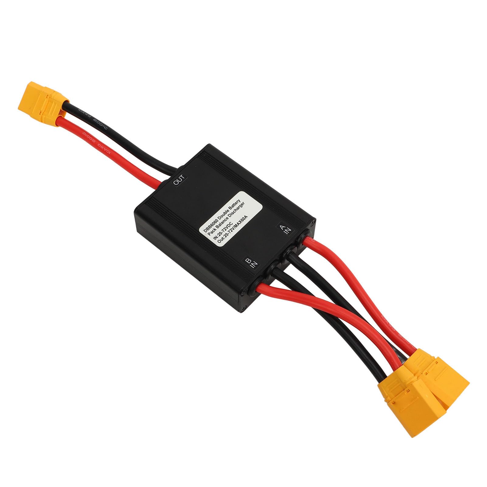 Akozon Convertidor de Descarga de Batería Doble de Bicicleta Eléctrica 20V a 72V - Adaptador de Módulo Paralelo de Batería Dual para un Rendimiento Mejorado de Conducción (60A)