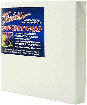 Fredrix 50770 Gallery Wrap Stretched Canvas, 12 by 12-Inch