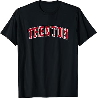 Trenton New Jersey NJ Vintage Sports Design Red Design T-Shirt