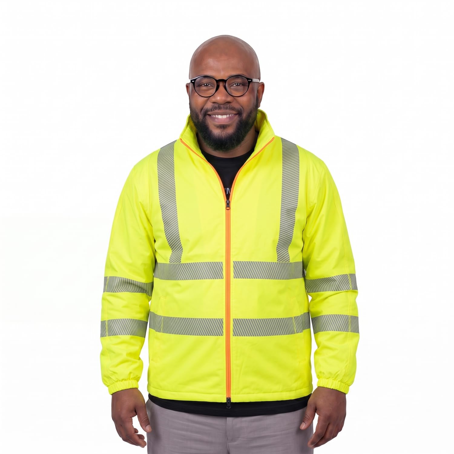 ADAMO Herren Warnschutz Arbeitsjacke Softshelljacke neongelb Übergrößen 2XL bis 10XL