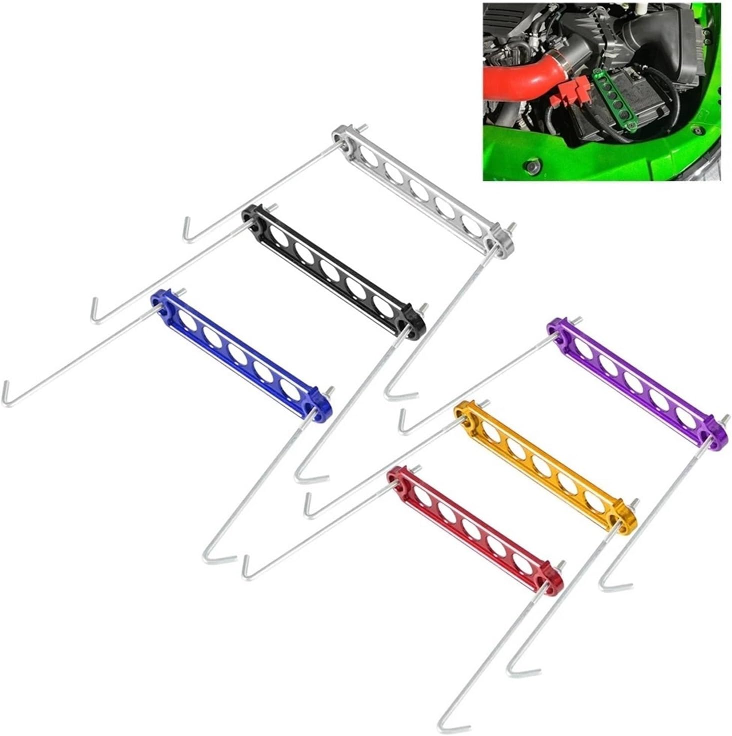 Fixed Bracket Car Racing Tie Down Hold Bracket Lock Anodized Fit for Honda Fit for Civic Si 2002-2005 Car Accessory Universal(Red)