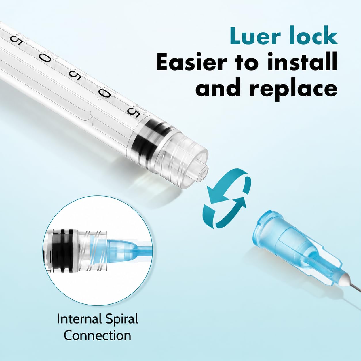 3ml/cc 23G 1Inch Syringes, Scientific Lab Syringes, Individual Package Pack of 100 — Amazon image 3
