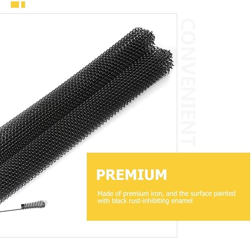 Miniatura 6 de GANAZONO 2 paneles de cortina plegables para chimenea con asas, cubierta de protección contra chispas, malla de hierro forjado resistente al calor