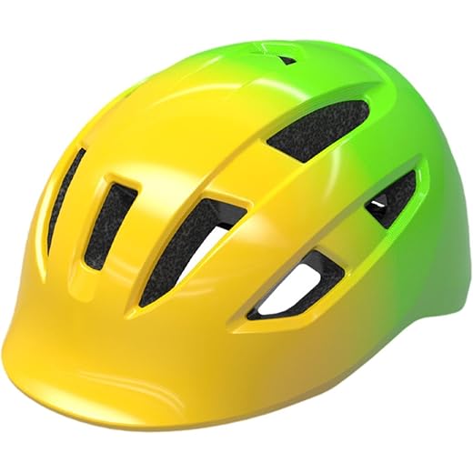 Bike Helmet Adjustable Yellow Green