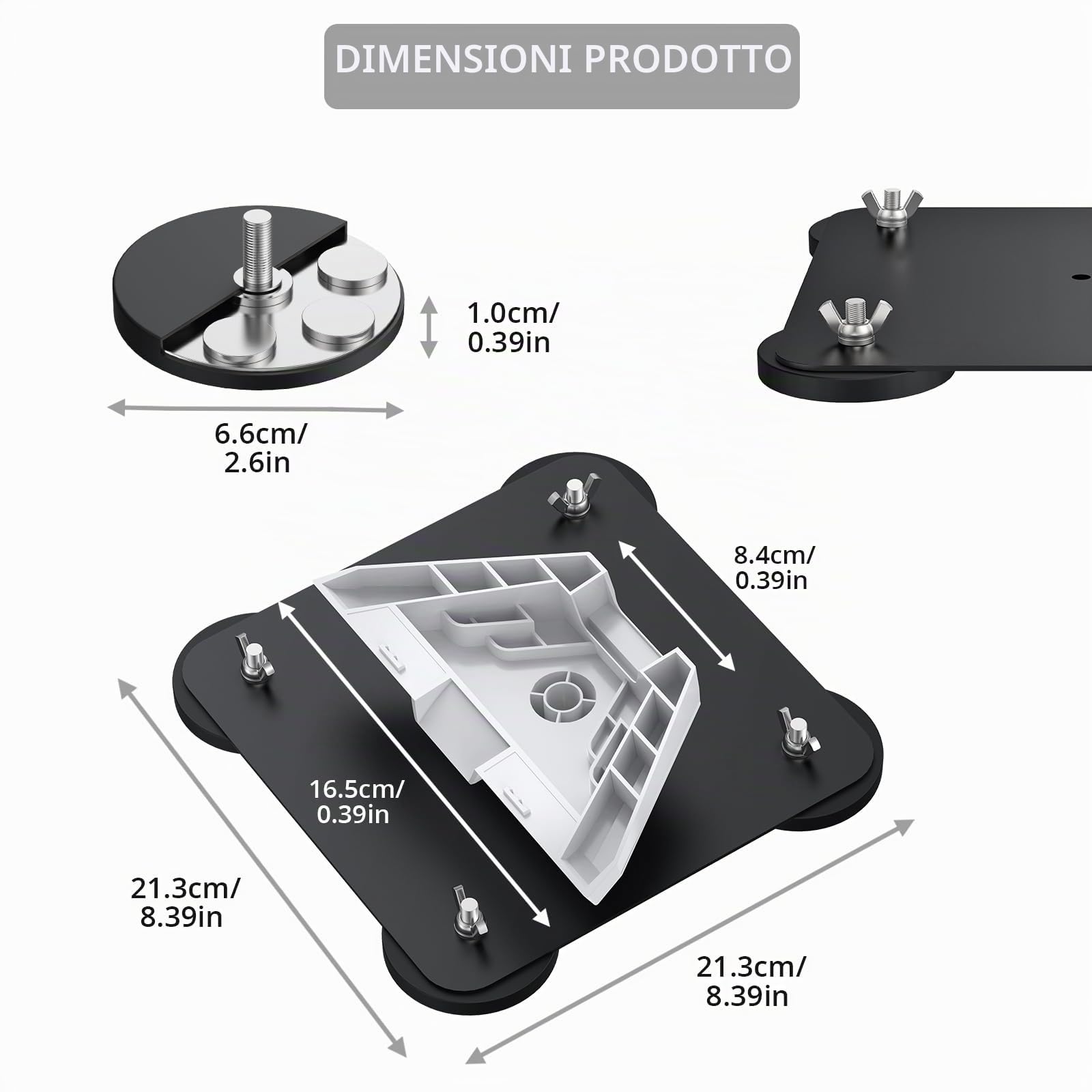 Justech Starlink Mini Supporto Magnetico per Tetto Auto Kit di Montaggio Magnetico Compatibile con Starlink in Lega di Alluminio Mini supporto Starlink a Sgancio Rapido per Camper, Furgoni, Camion