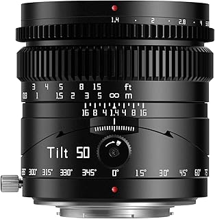 TTArtisan 50mm F1.4 Tilt Camera Lens Full Frame Large Aperture Manual Lens Miniature Landscape Lilliput Shooting for M43 Mount