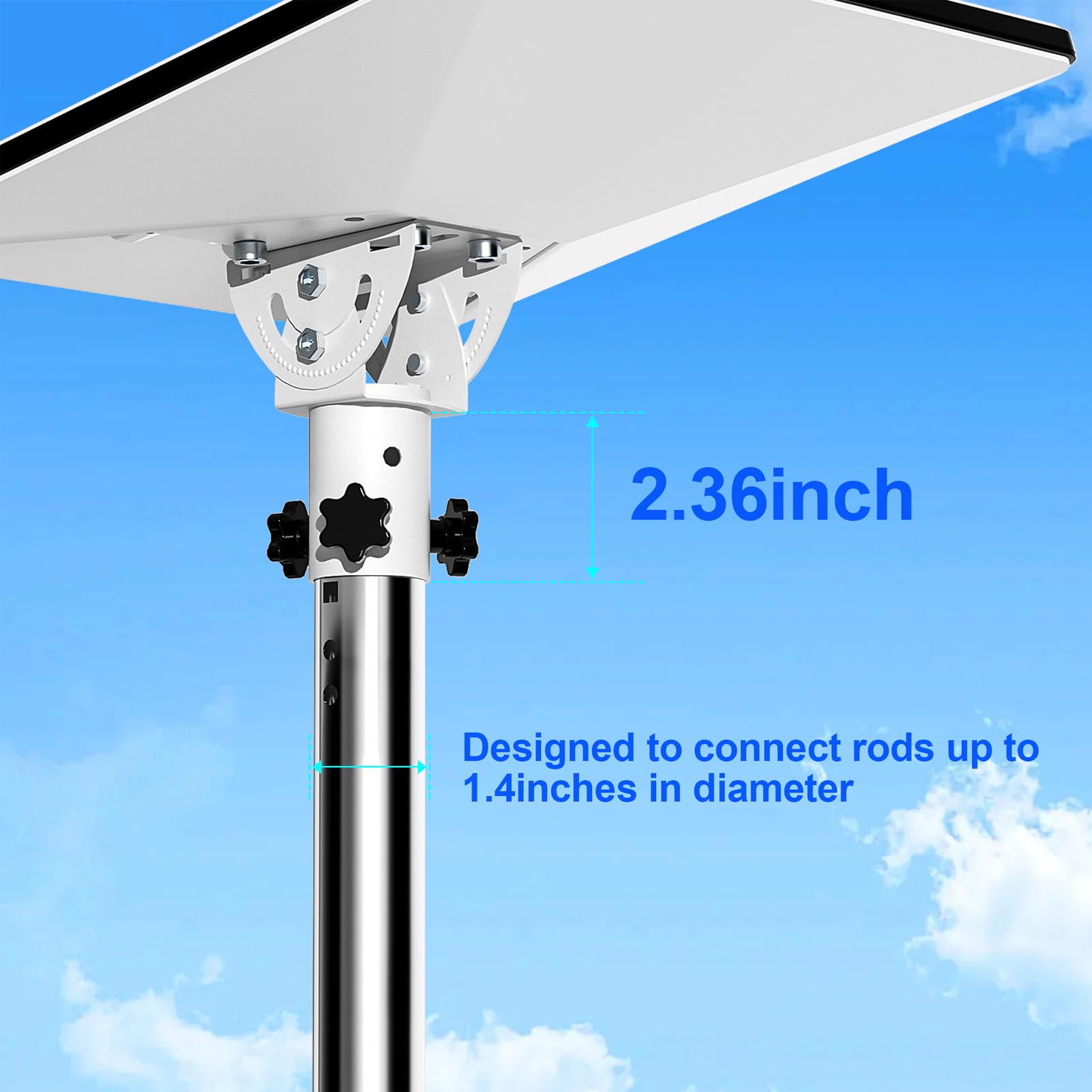 Oumefar Antena Rectangular de Acero Inoxidable Ajustable para Montaje en