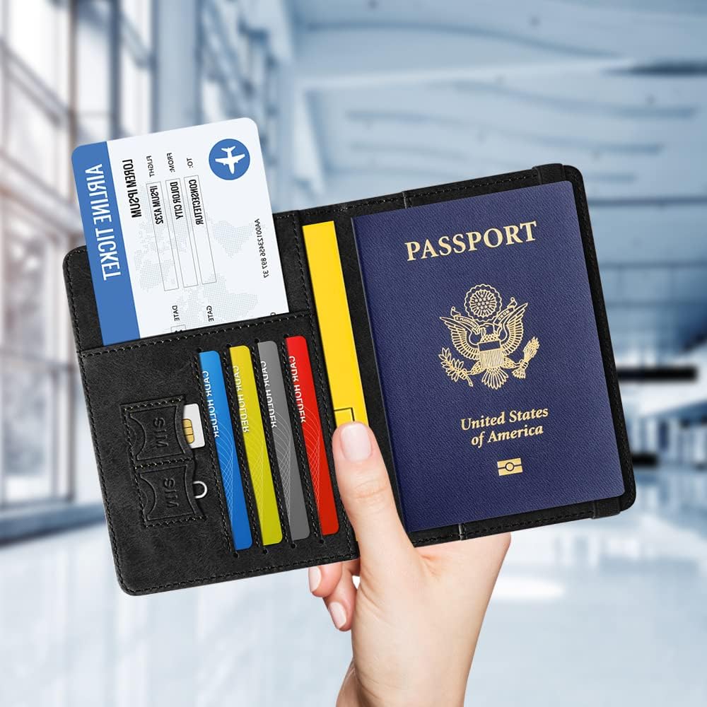 AdiStylinno Portefeuille Pour Carte D'identité, Portefeuille Fin En Cuir Synthétique Avec Blocage RFID, Léger Et à Bouton-pression En Forme De Papillon, B, Décontracté