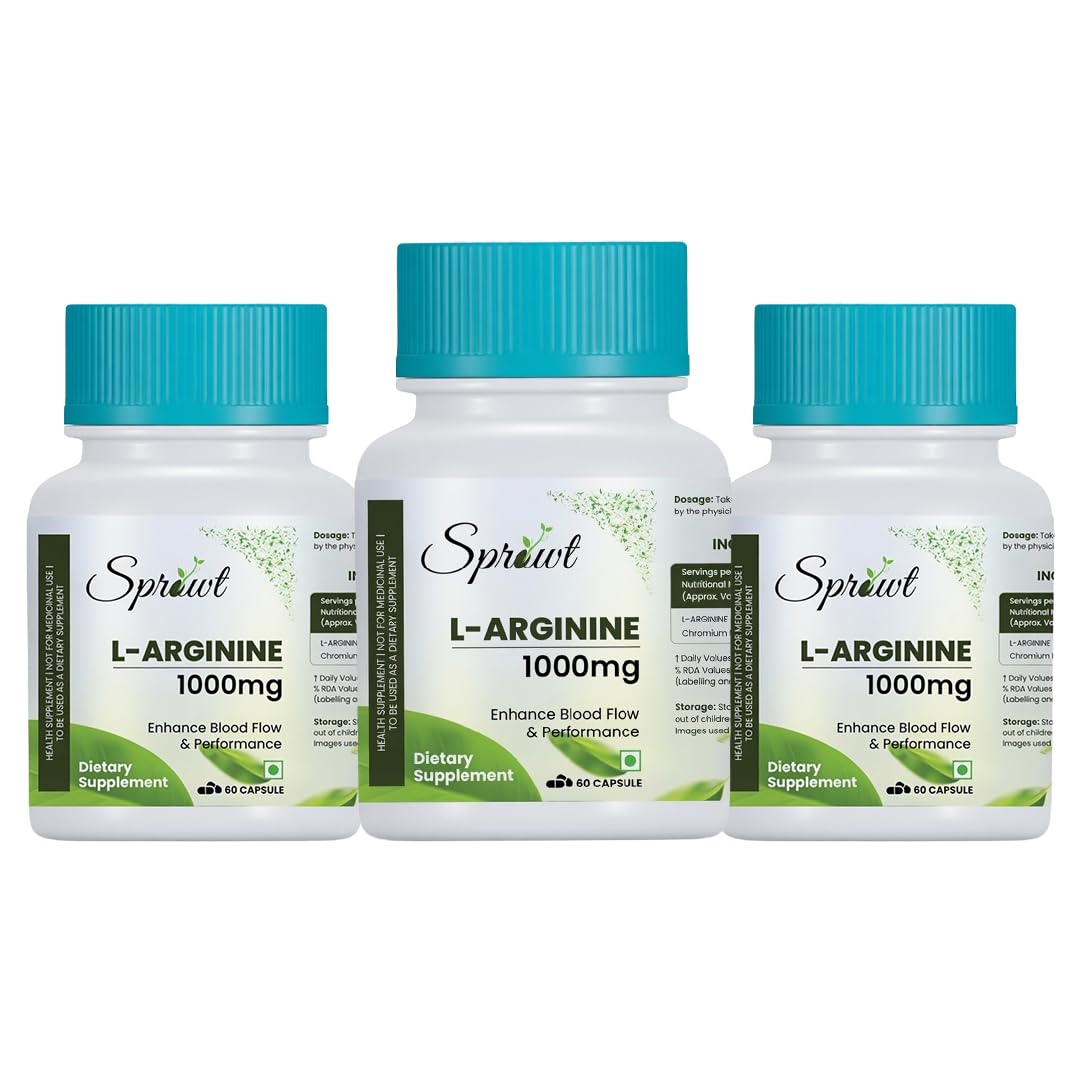 Sprowt L-Arginine 1000mg Supplement 60 Capsules | Boost Nitric Oxide Levels | Pre Workout Supplements for Men & Women | Improves Energy, Muscle Pump, Muscle Growth, Stamina & Recovery | Pack of 3-picture-19