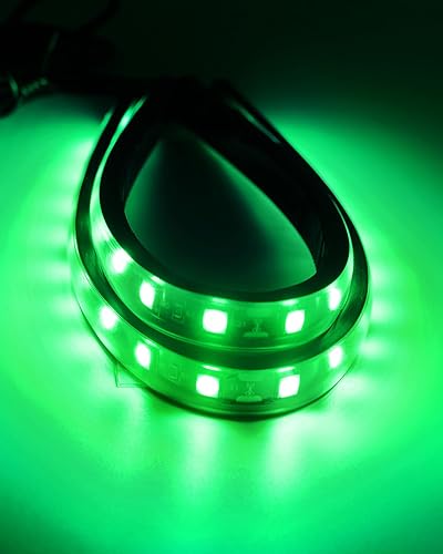 Miniatura 5 de Tira de luces LED de 12 V, 12 V, 4.7 in, impermeable, verde, tira de luces LED para automóviles, motocicletas, carrito de golf, interior y exterior,