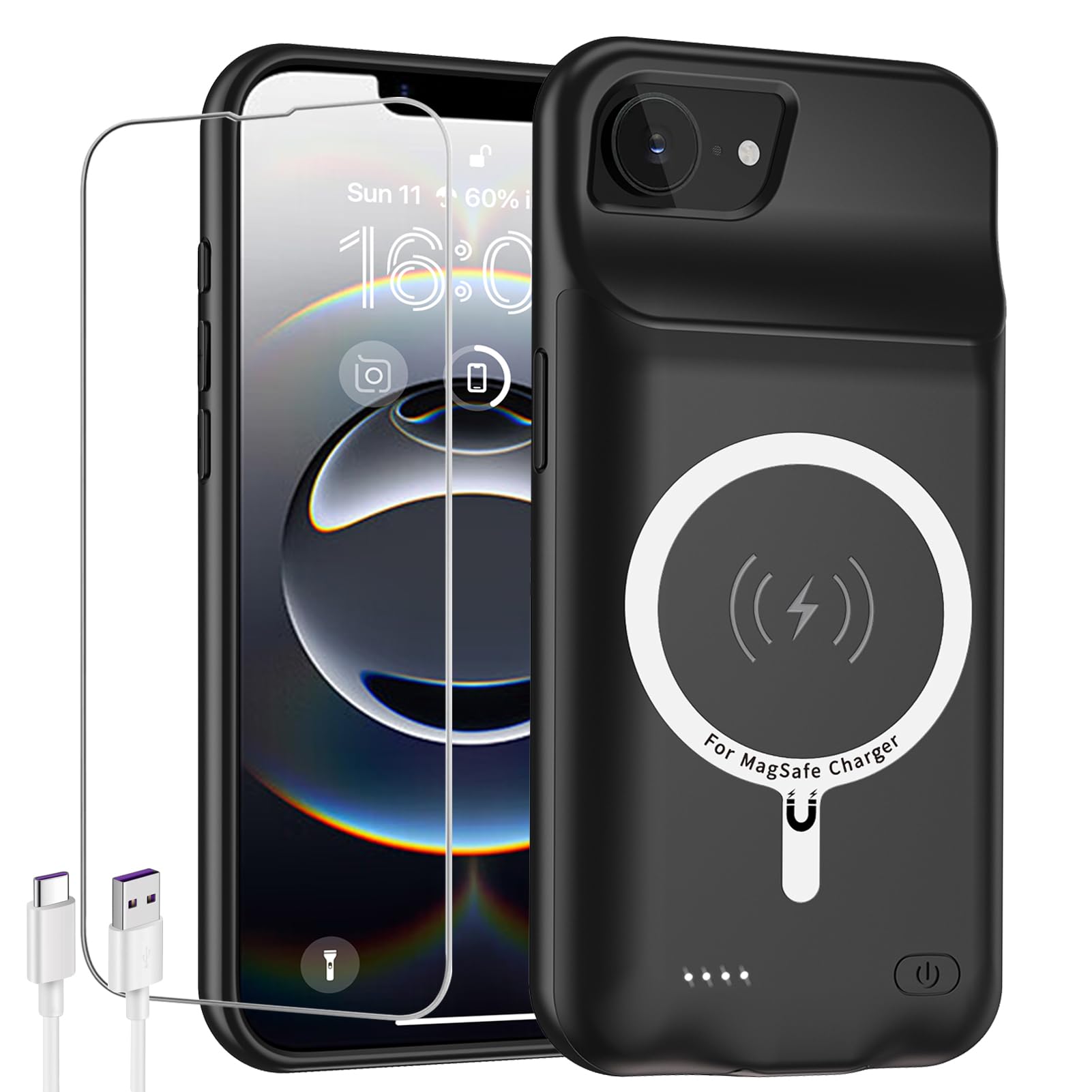 Amazon.com: Battery Case for iPhone 16e, Upgraded 10000mAh