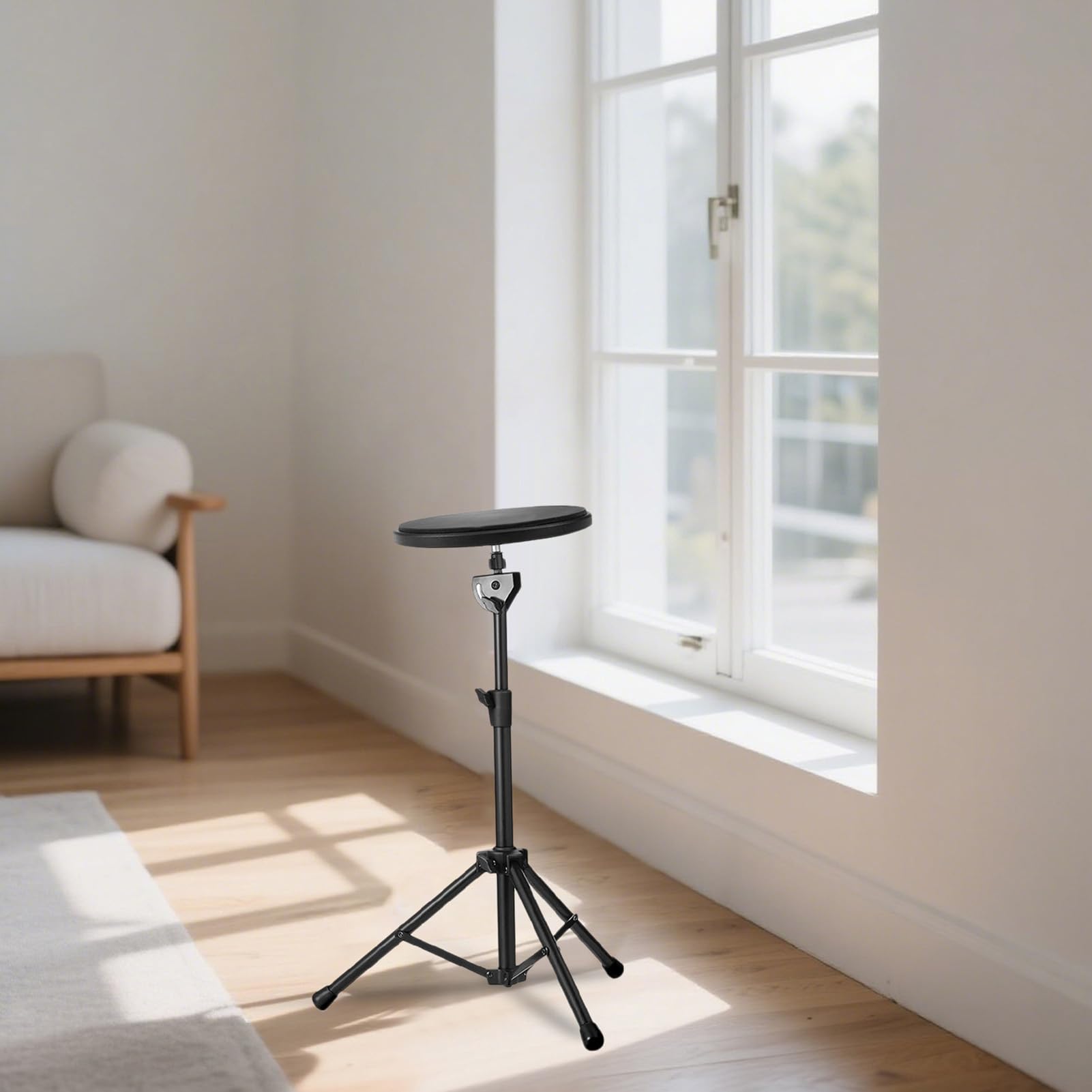 Tripode Di Tamburo - STANE SURNA | Supporto Per Drum Pad | Porta Del Rullante Elettronico Con Altezza Regolabile, Esagonale E Viti | Porta Rack Per Attrezzatura Per Esercitazioni Per Esercitars