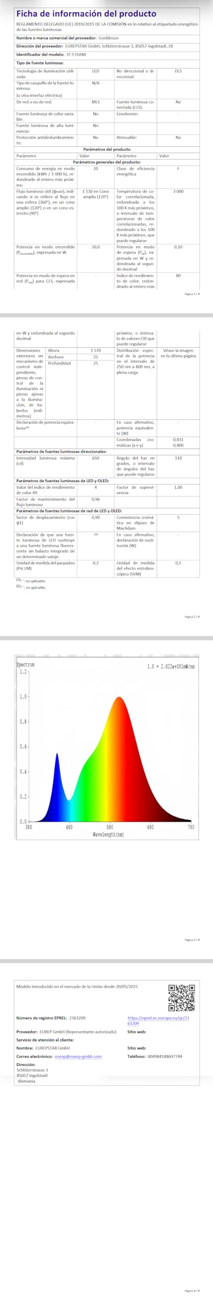 Lámpara de Pie con Estantes, Lámpara de Salón Regulable de Madera, Estantería de Esquina con LED, 3 Temperaturas de Color, Barra Giratoria 360°, Dormitorio, Salón, Oficina, Marrón Rústico
