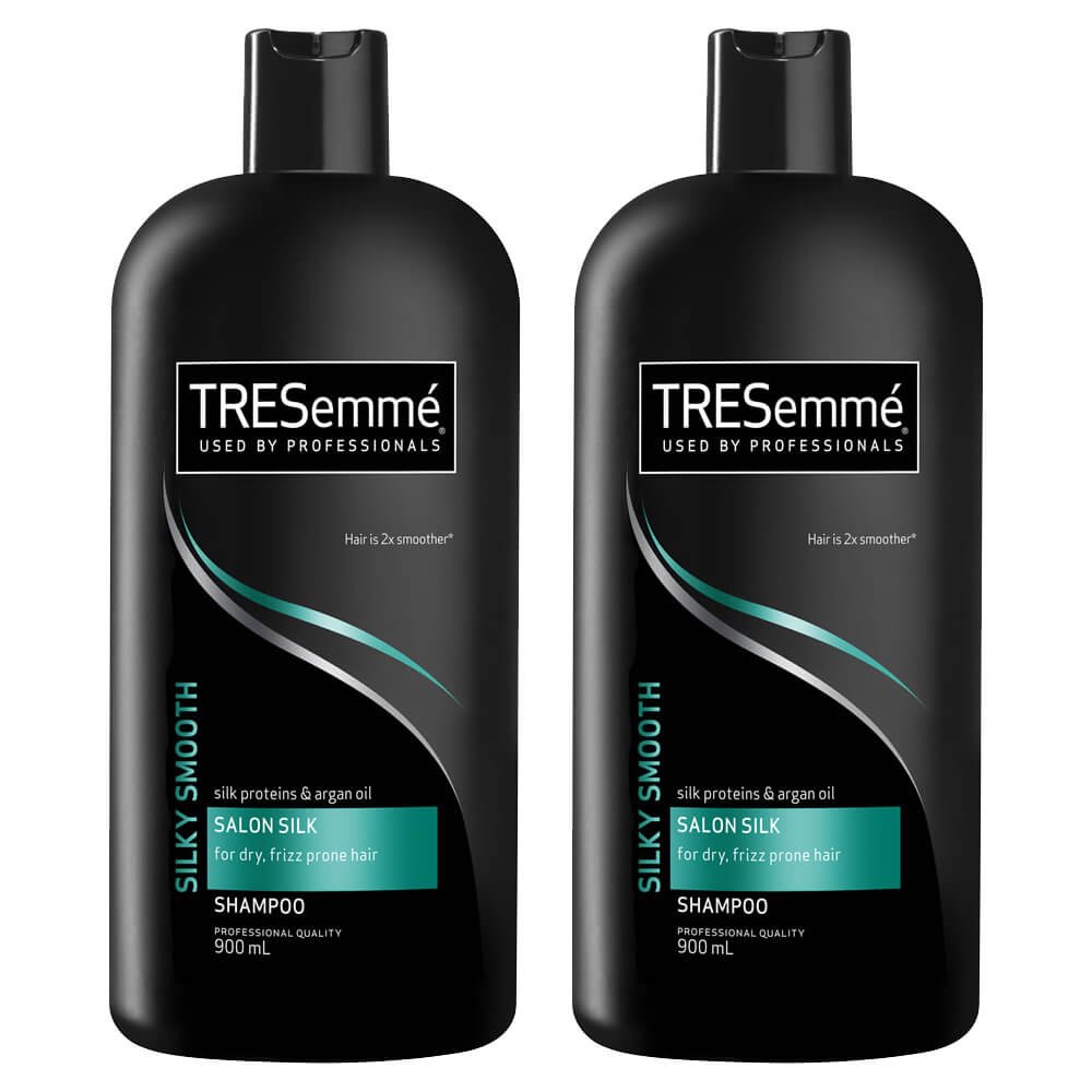 TRESemmé Salon Seide Shampoo – 900 Ml, Mit Seidenprotein & Arganöl Für Glattes, Frizzfreies Haar