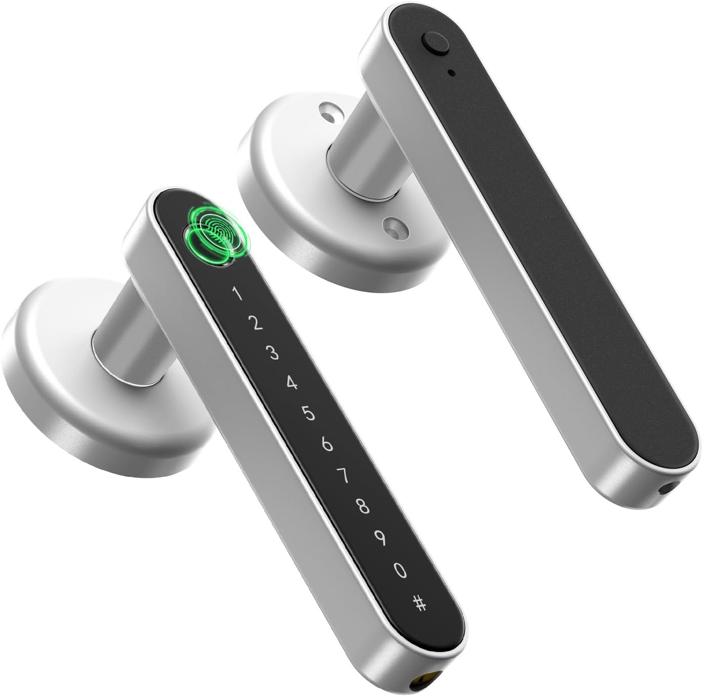 IRONZON Fingerprint Door Lock Biometric Door Lock for Home Hotel Office Apartment Bedroom Silver