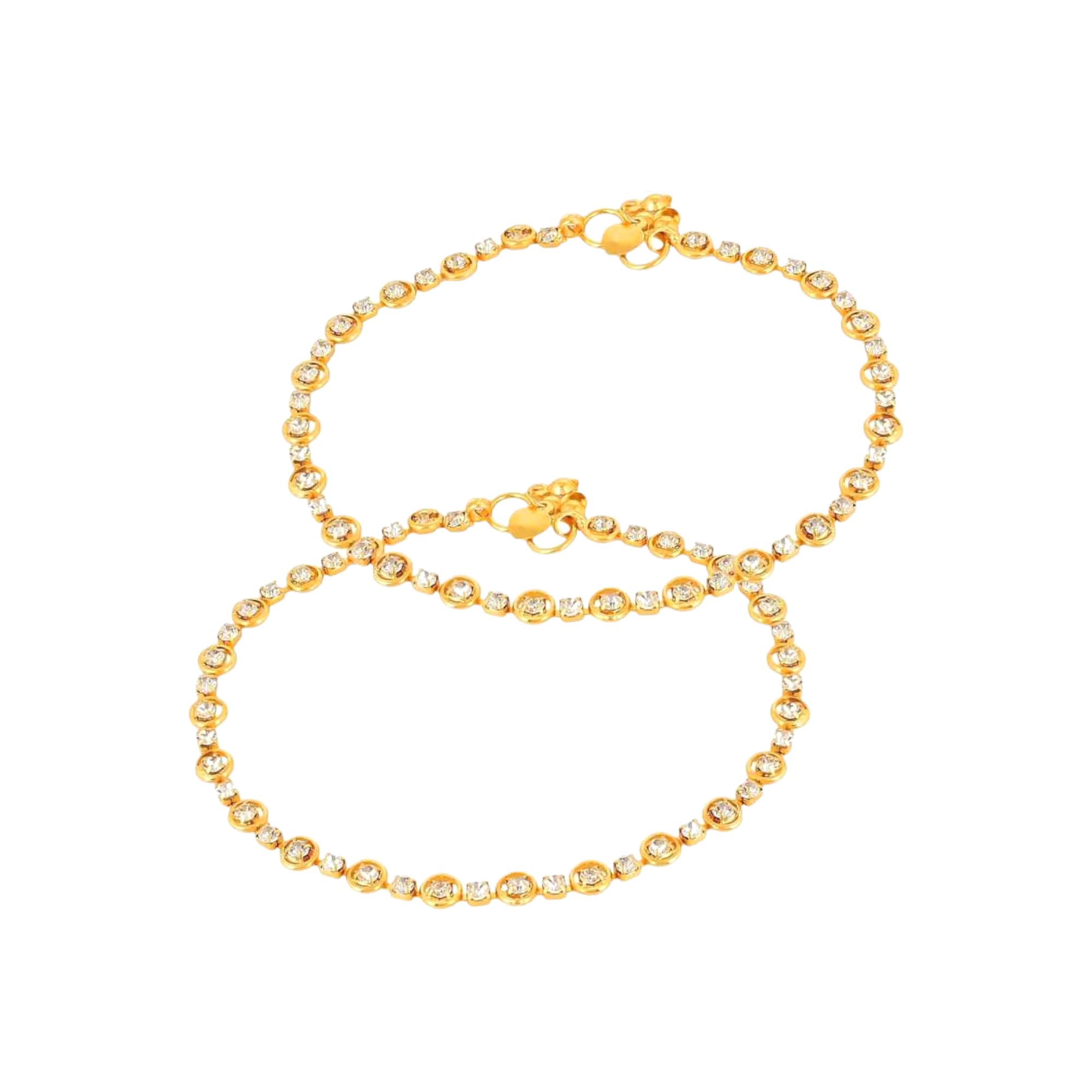 Charming Sizzling Women's Alloy German SIlver Plated Anklet For All Occasion | Ethnic Wear | Western Casual | Party (pack of 2)-image-30