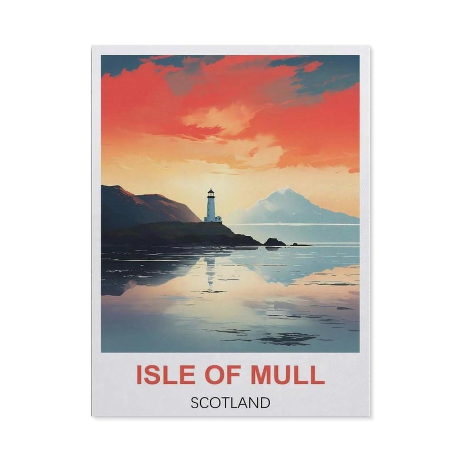 BEAYODKP DIY Diamond Painting，Isle of Mull Scotland（50 x 60 cm）